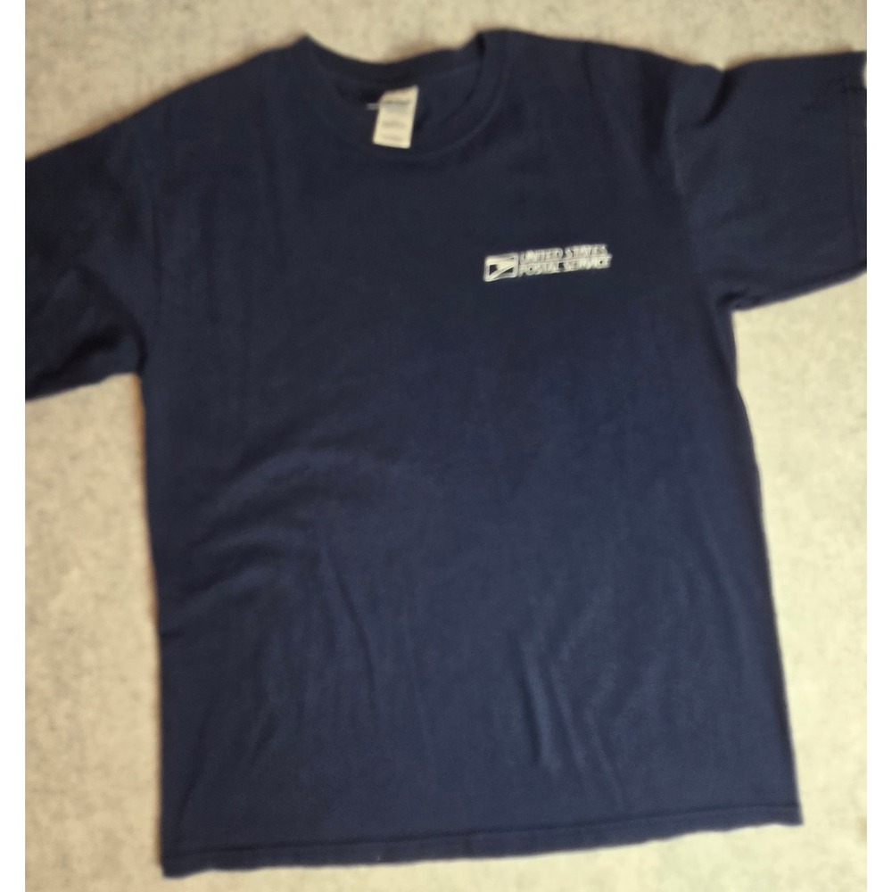 Vintage USPS United States Postal Service T-Shirt Navy Blue Workwear Large